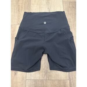 Lululemon Align High-Rise Short 6” Pockets Black Size 4